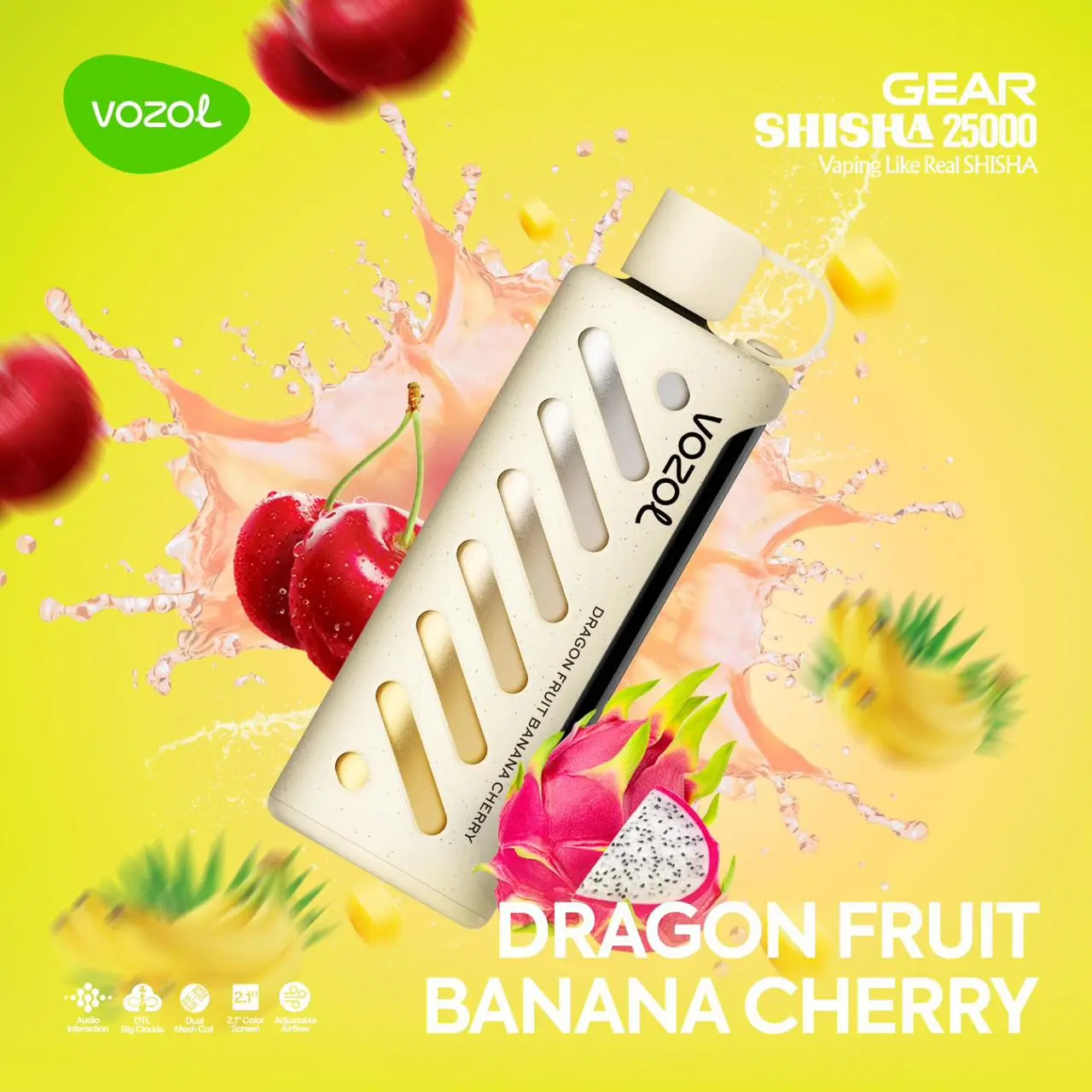 Vozol Gear 25000 Dragon Fruit Banana Cherry