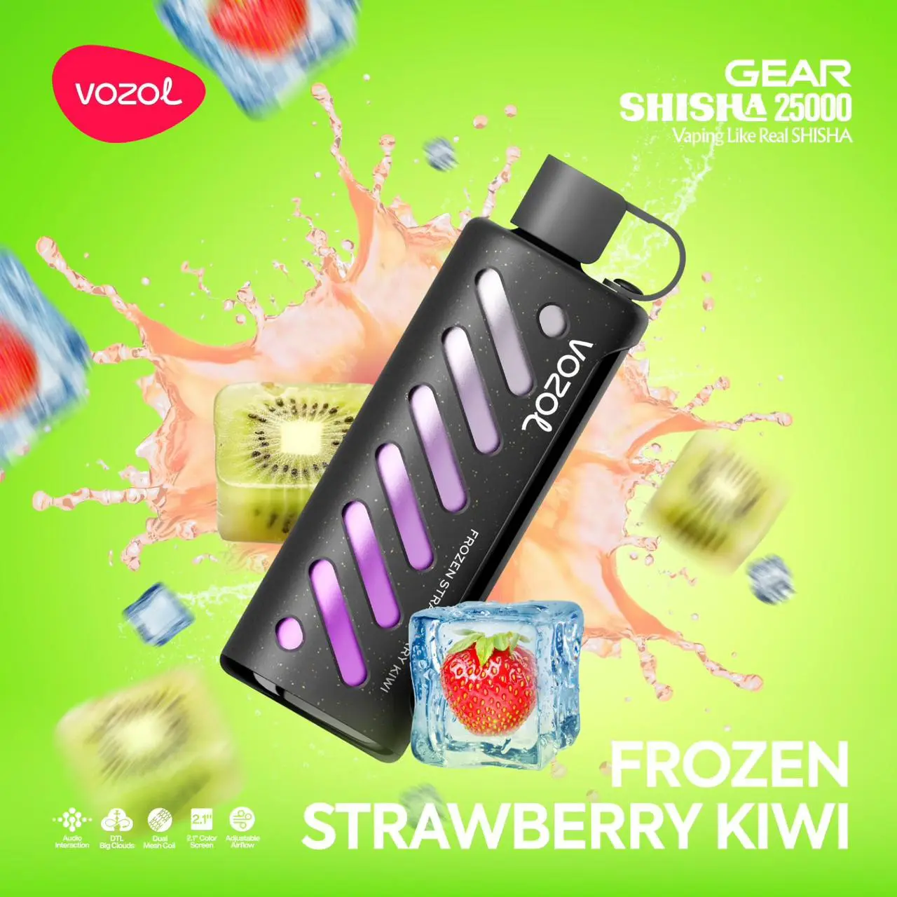 Vozol Gear 25000 Frozen Strawberry Kiwi