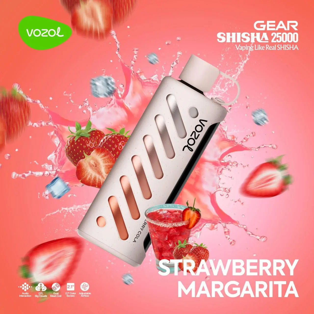 Vozol Gear 25000 Strawberry Margarita